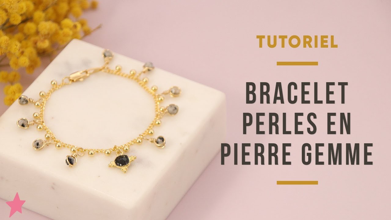 TUTORIEL | Bracelet chaîne dorée avec breloques perlées