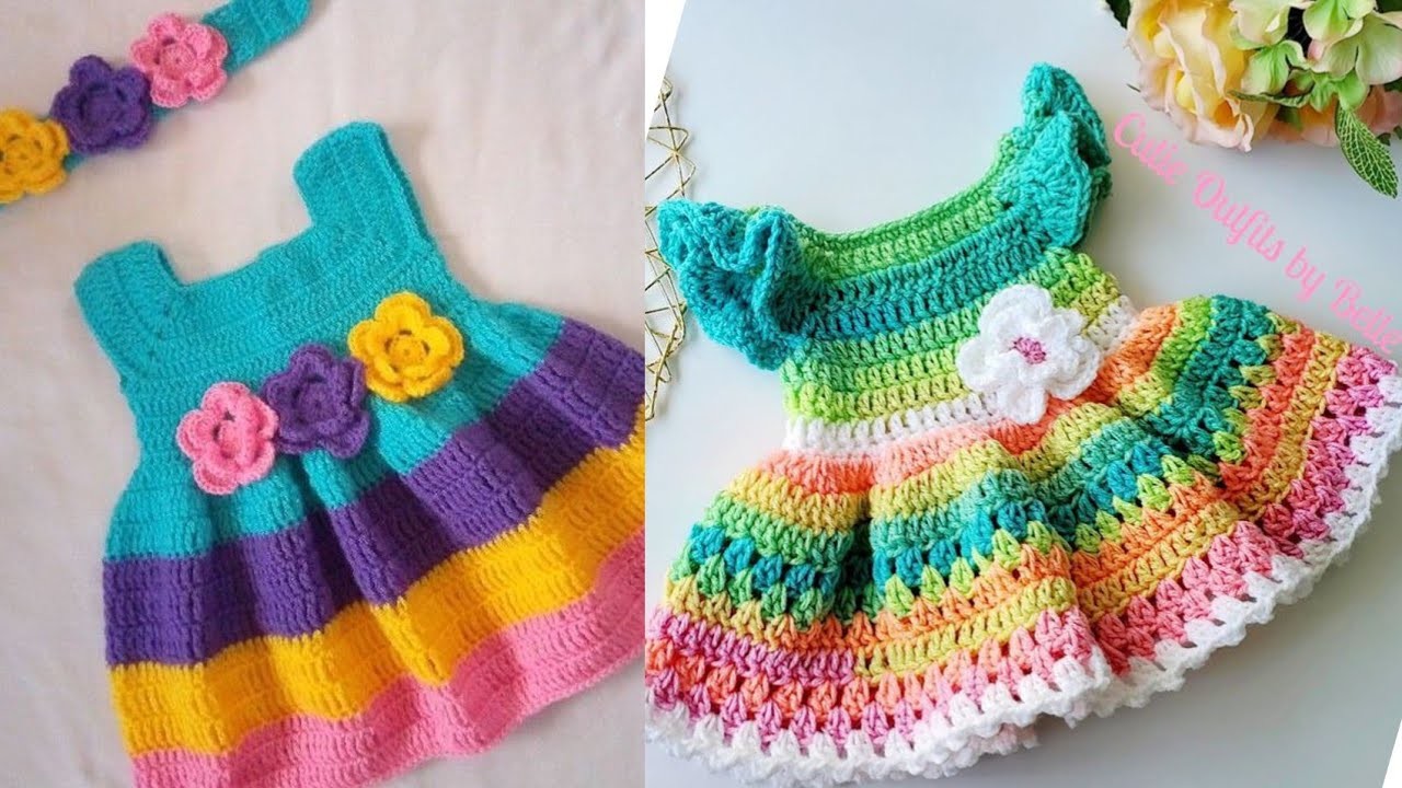 Crochet Designer Baby Dress,Crochet Baby frock,Crosia Frock Design,क्रोशिया ,#beautyhorizonandart