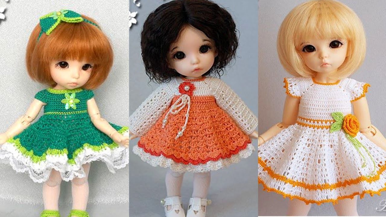 Crochet Designer Doll Dress,Crochet Baby frock,Crosia Frock Design,क्रोशिया ,#beautyhorizonandart