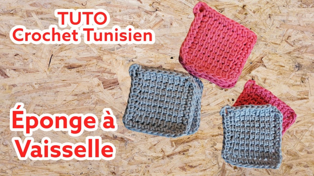 Eponge à vaisselle  au Crochet Tunisien
