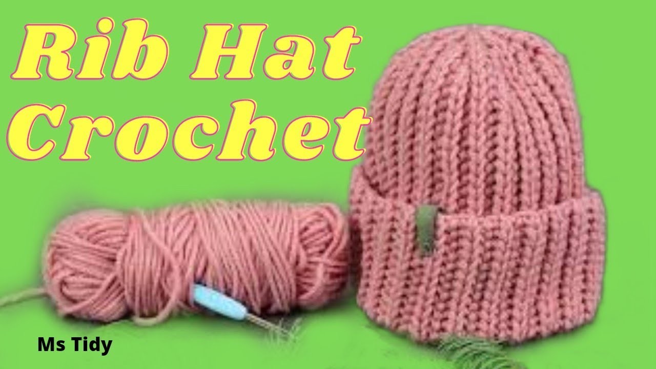 HOW TO CROCHET A RIB HAT #crochet