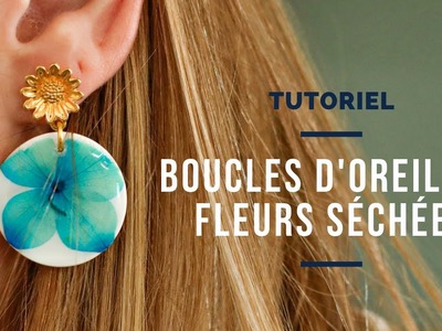 TUTORIEL | Boucles d'oreilles polymère et résine avec des fleurs d'hortensias séchées