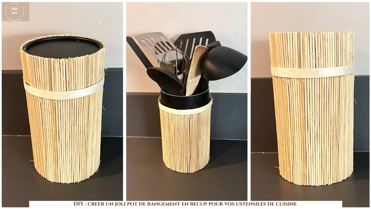 DIY : CREER UN JOLI POT DE RANGEMENT AVEC DE LA RECUP