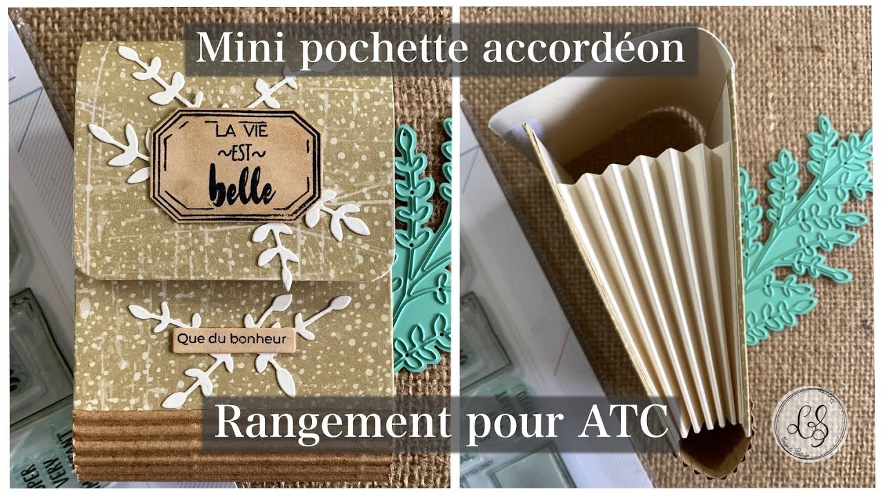 Pochette accordéon : un rangement pour ATC avec de la cartonnette de récup'