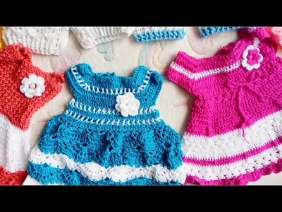 Crochet baby frocks.