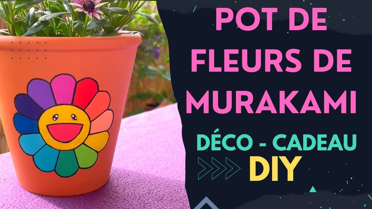 DIY - Déco - Cadeau - Un pot de fleurs de Murakami haut en couleurs