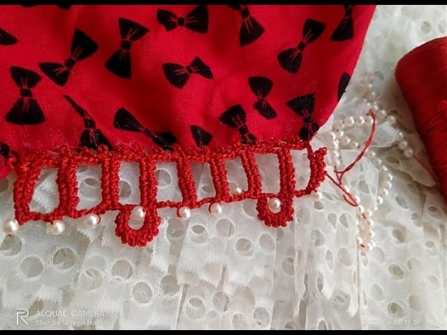 Crochet pearl lace tutorial #crochetlace #pearl