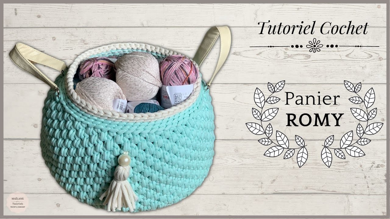 #277 Crochet: Tutoriel❣️ Panier ROMY❣️ DÉBUTANT✅ - Maïlane- #crochet #tutorial