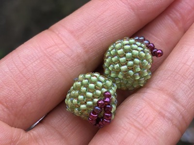 Bead fruit tutorial串珠梨教程#beadwork #beadjewelry #beadtutorial #beads