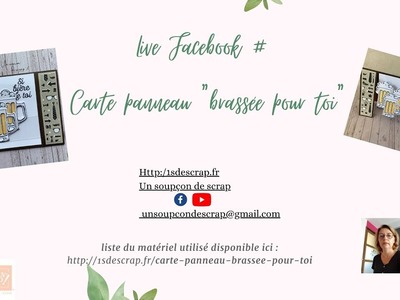 Carte panneau  "Brassée pour toi" # live facebook