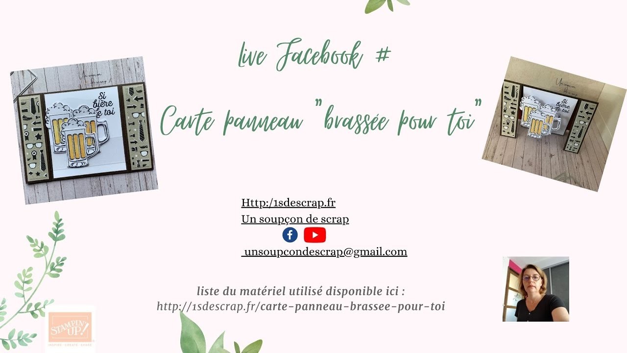 Carte panneau  "Brassée pour toi" # live facebook
