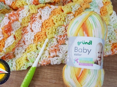 Crocheter une couverture pour bébé 50x70cm | Instructions C2C simples | Idée été