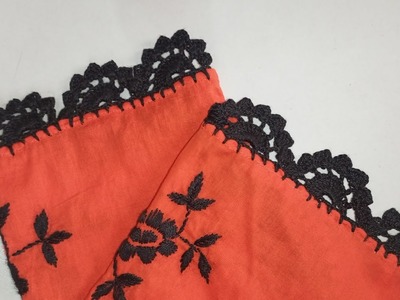 কুশিকাটার লেইস।crochet lace pattern tutorial crochet border design tutorial.