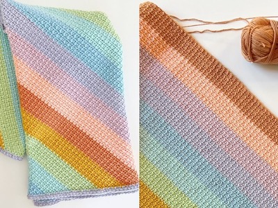 Crochet C2C Mesh Stitch Blanket
