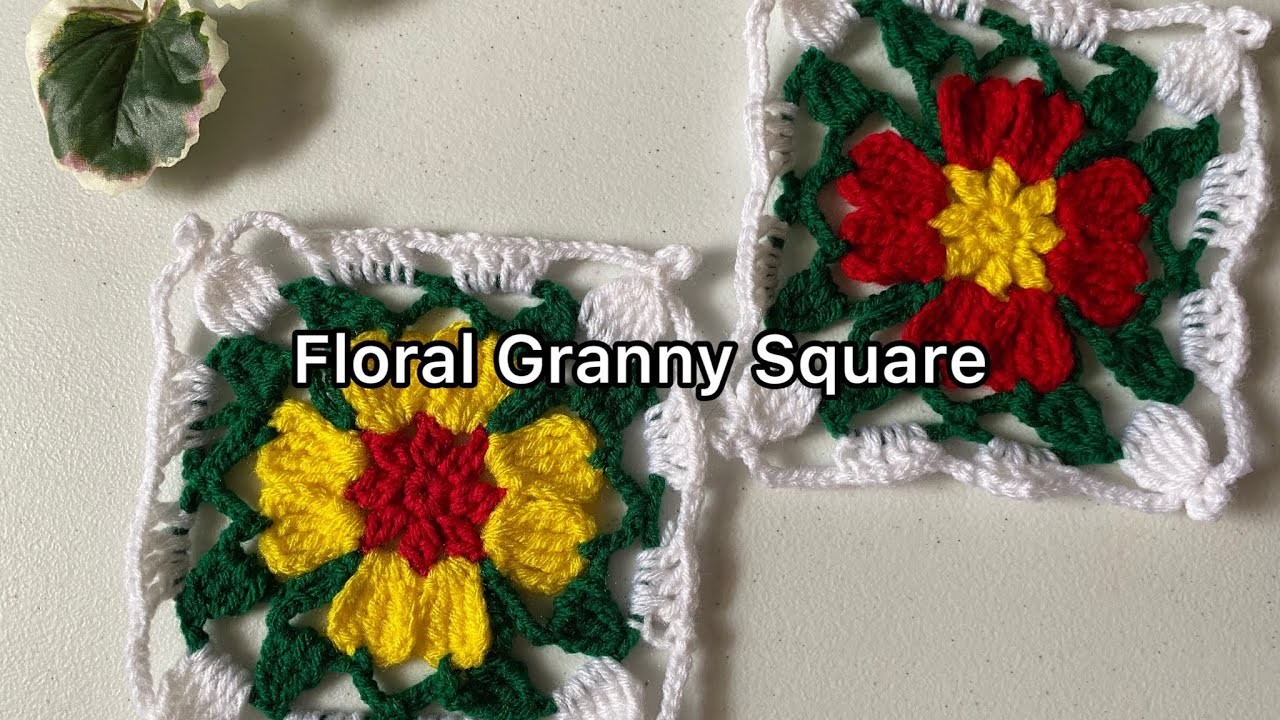 Crochet Floral Granny Square #60