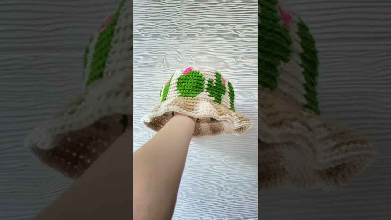 Crochet Hat Pattern | Cactus Print Hat