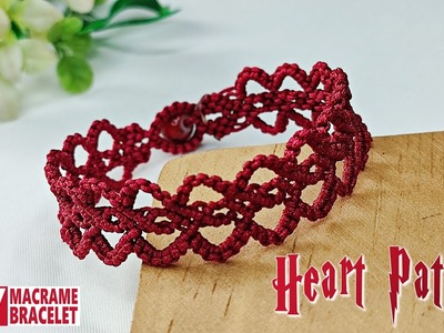 DIY Macrame Bracelet Heart Pattern | Macrame Bracelet Tutorial