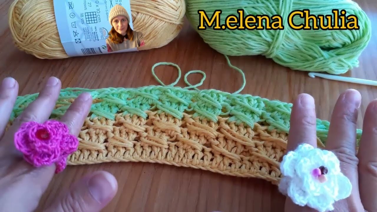 Punto alto cruzado a crochet #crochetutorial #puntoscrochet #crochet #ganchillerasmodernas