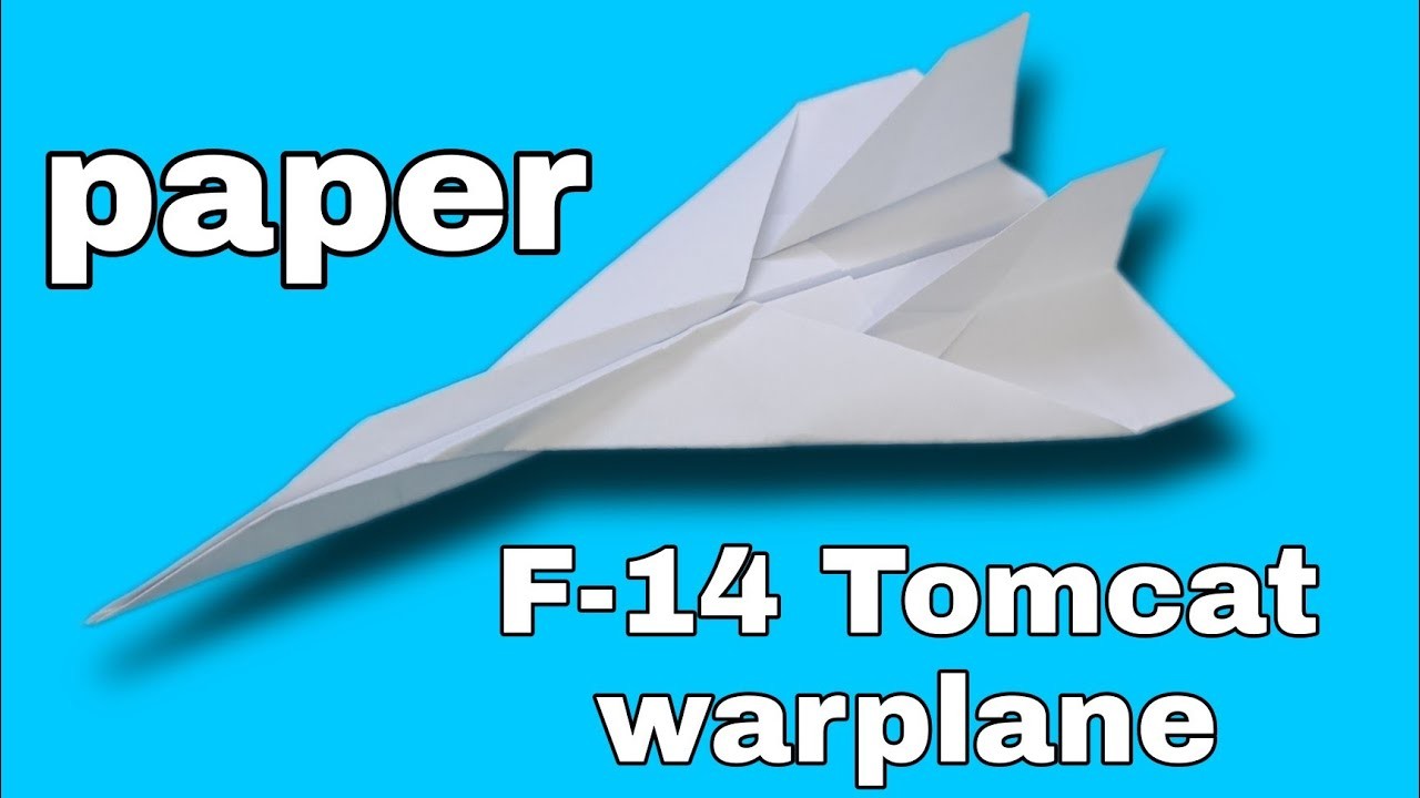 Best origami paper airplane   jet F14   meilleur avion en papier origami   最高の折り紙紙飛行機