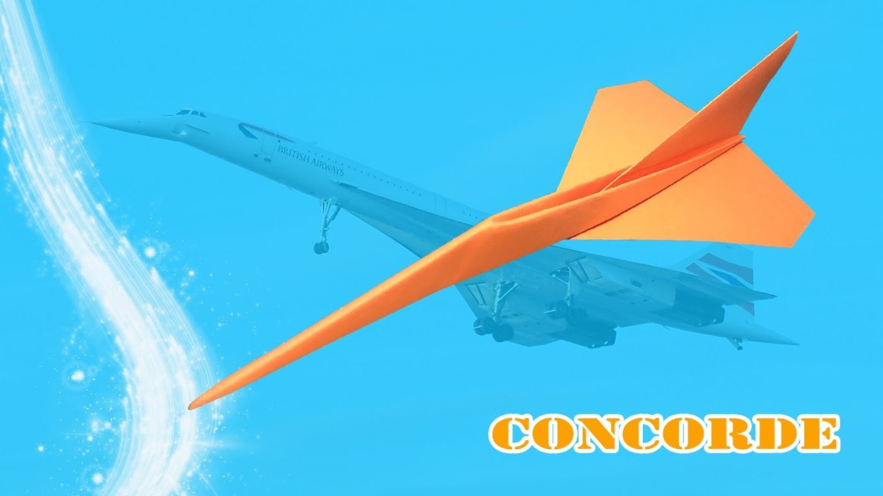 Comment faire un avion en papier concorde qui vole vite et haut | Avion le plus rapide du monde