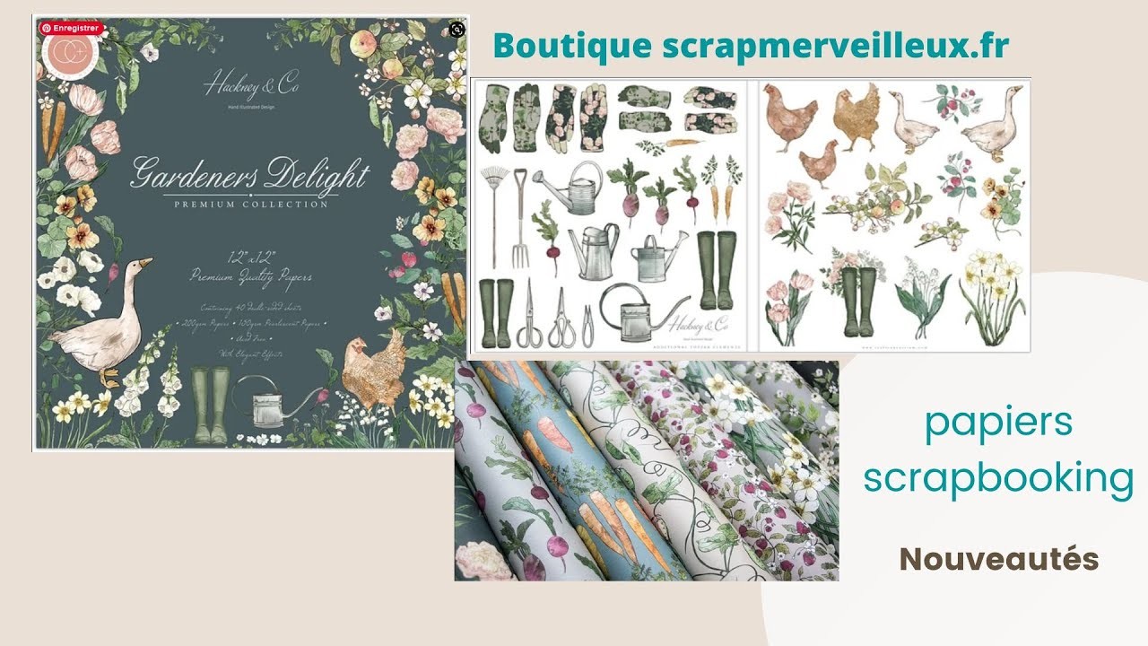 Nouveautés boutique : C.C. Ltd Gardeners Delight                               #scrapbooking #tuto