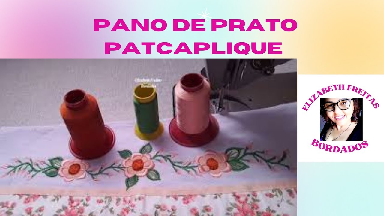 PANO DE PRATO PATCAPLIQUE  FLORES #bordado #panodeprato #patchwork