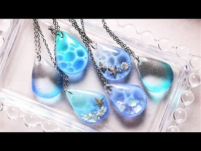 【UVレジン】海レジン????水面模様のペンダントの作り方????How to make resin pendants【DIY】
