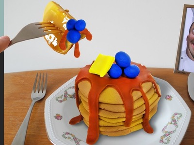 PLAY-DOH pancakes for breakfast!  - DIY play doh creations crafts klunatik - 粘土, pâte à modeler, 橡皮泥