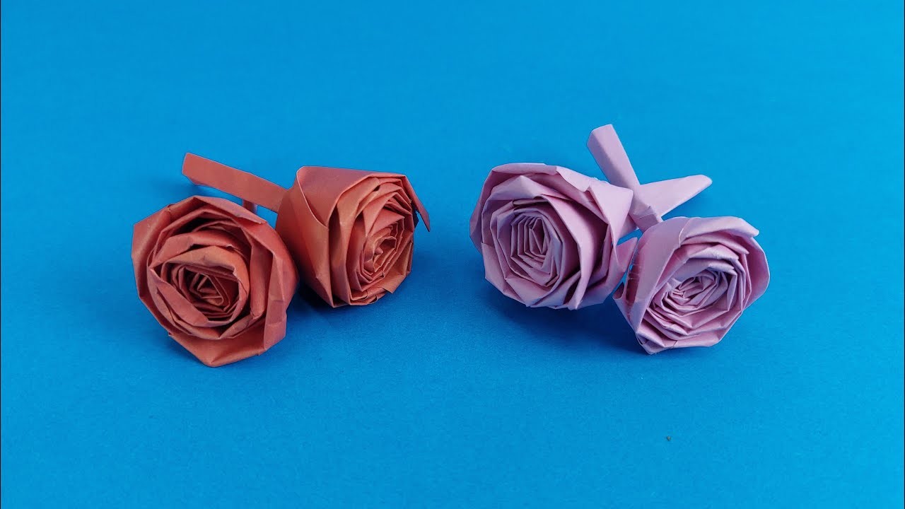 Rose en papier simple || Origami fleur || Idées diy travaux manuel
