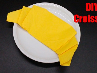 Servietten falten Croissant DIY Deko für Sommer & Ferien W+