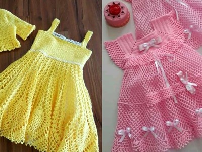Trending Designer Crochet Baby Frocks, Baby frock,Crosia Frock Design,क्रोशिया ,#beautyhorizonandart