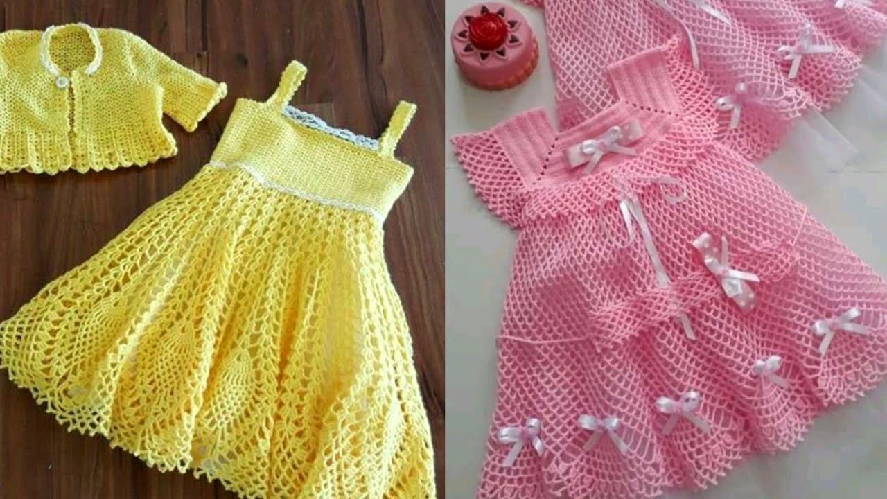 Trending Designer Crochet Baby Frocks, Baby frock,Crosia Frock Design,क्रोशिया ,#beautyhorizonandart