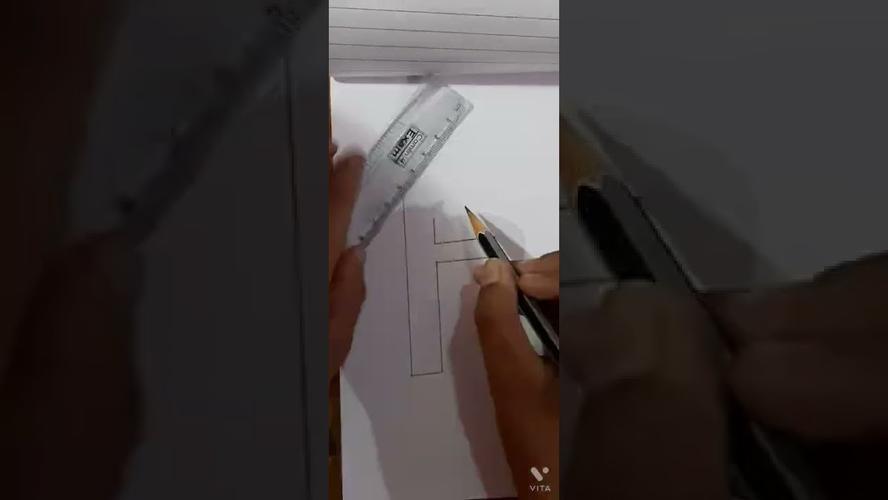 3D 'F' drawing