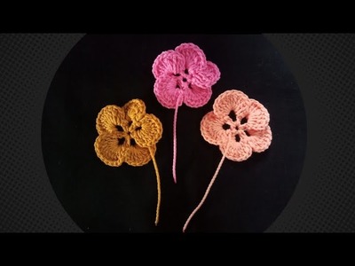Cara Membuat Bunga Rajut Cantik 3D || aplikasi rajutan, bros rajut