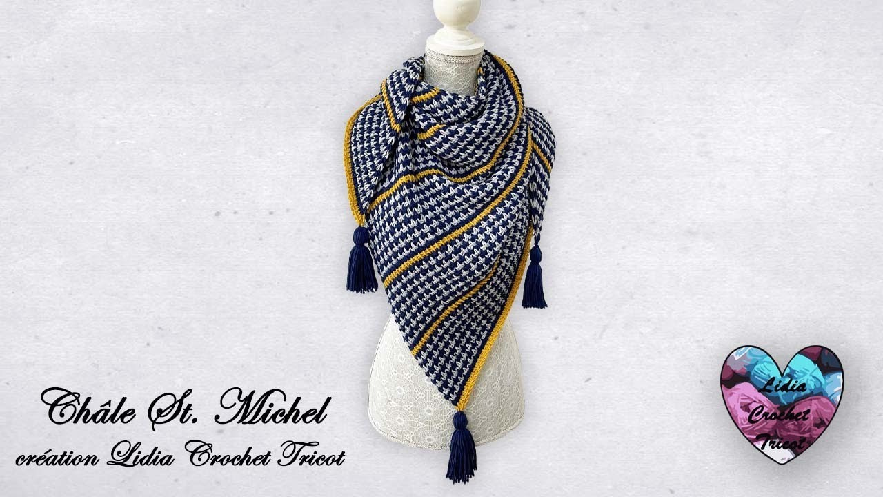 Châle Crochet Tunisien "St. Michel" by "Lidia Crochet Tricot"