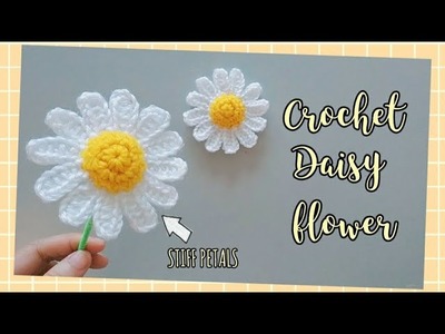 CROCHET DAISY FLOWER || STIFF PETAL
#stiffpetals #crochetdaisy #crochetflowers