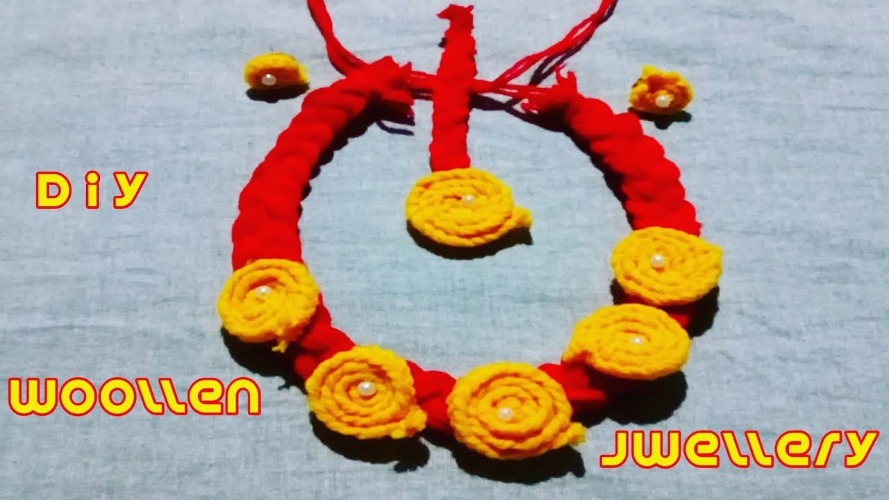 D I Y Woollen Jwellery Set ।। I' m Susmita ।। 11.2.2022 ।।