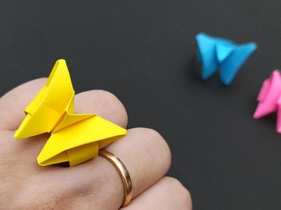 Bague en papier simple || Origami bague papillon || Idées diy travaux manuel