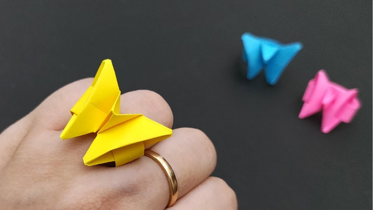 Bague en papier simple || Origami bague papillon || Idées diy travaux manuel
