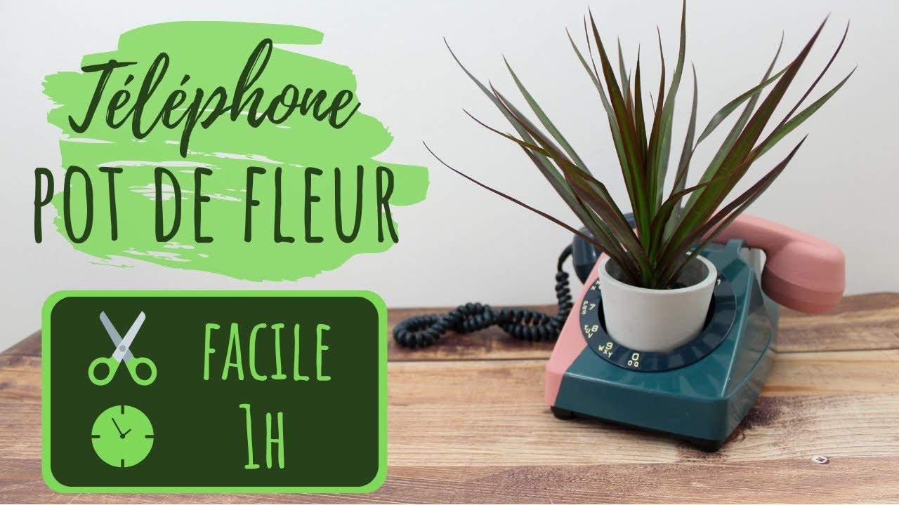 DECO | Transformer un vieux téléphone en pot de fleur