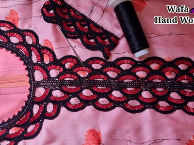 Haw To Crochet NeckLine | Quresia, کروشیا ڈیزائن | Crochet Beads Work | Dupatta,Neck,Sleeves