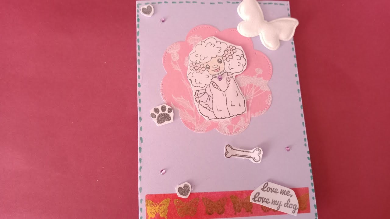 Tuto carte de très jolie petit chien . avec beebeecraft #tuto #beebeecraft #partenariat