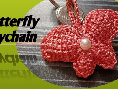 Crochet pattern.Butterfly keychain