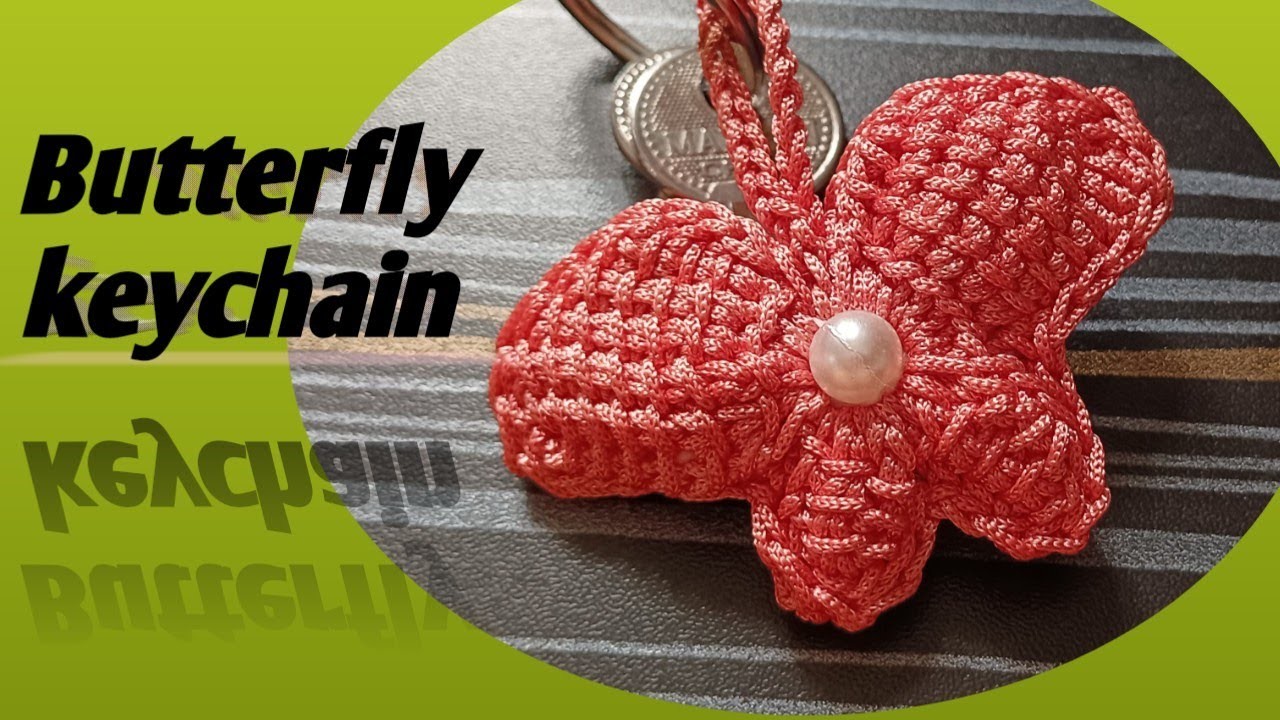 Crochet pattern.Butterfly keychain