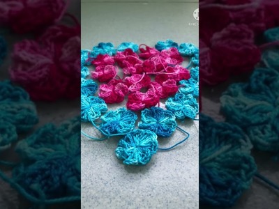 Kushikata flower. crochet flower. #shorts