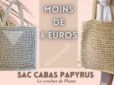 Comment faire un Sac cabas au crochet ? ⭐️ - 6 EUROS ⭐️ TOTE BAG Facile - Tuto Lou Passion Papyrus