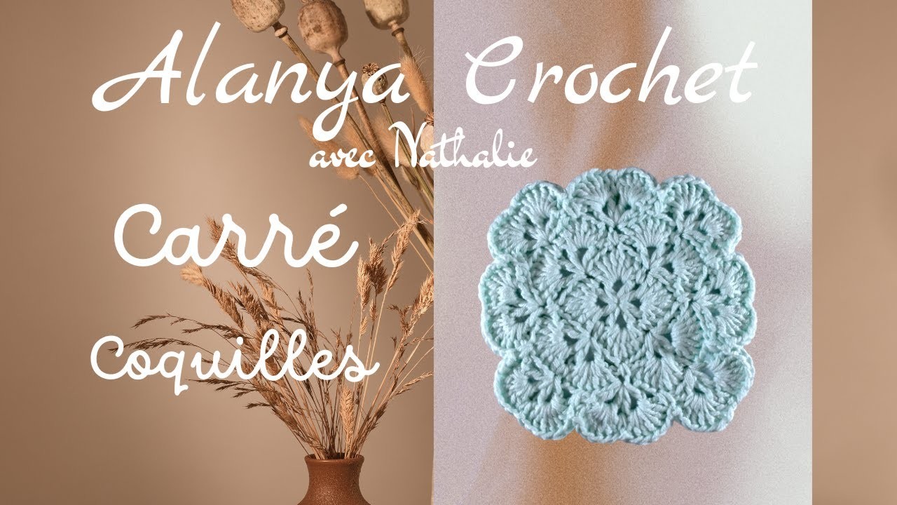 Carré Coquilles :  Pour Dessous de Plat, Set de table. au Crochet !