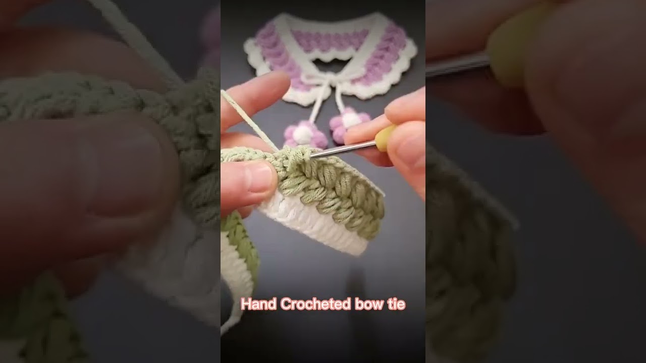 Hand Crocheted bow tie #handmade#crochet#knitting#手作り#핸드메이드#Hechoamano#Fattoamano#งานฝีมือ#かぎ針編み