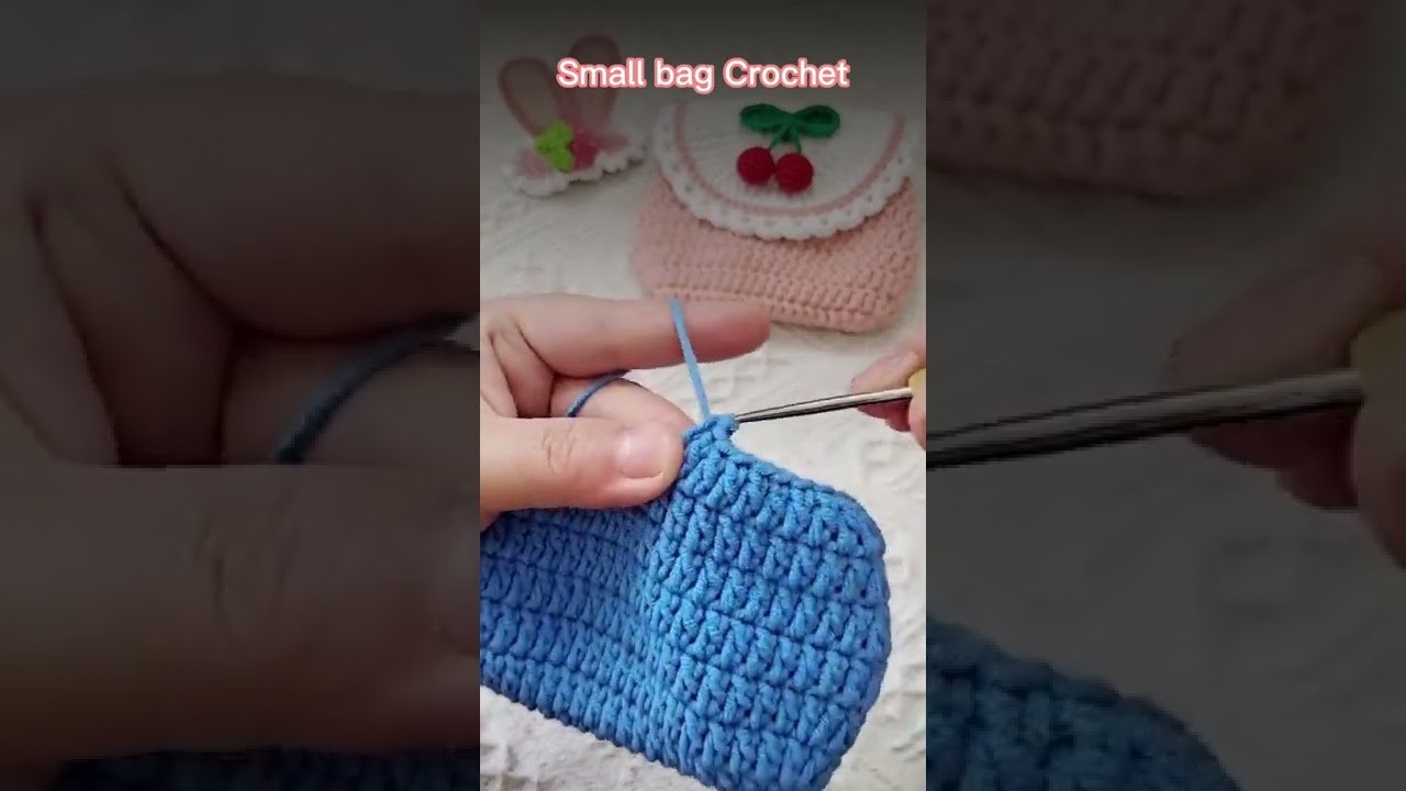 Small bag crochet#handmade #crochet #手作り#Fabrication à la main#핸드메이드 #งานฝีมือ#かぎ針#갈고리 바늘#โครเชต์