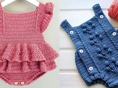 Crochet Baby Romper Design Collection, क्रोशिया फ्रॉक ,Crochet Baby Dress, #beautyhorizonandart